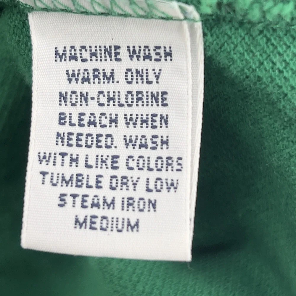 VTG Polo By Ralph Lauren Polo Shirt Mens Medium Green Long Sleeve Cotton 90s Y2K